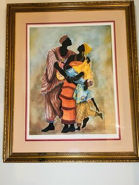 Vintage 1989 Festive Family signed by Kathleen Atkins Wilson stamped
494/1500